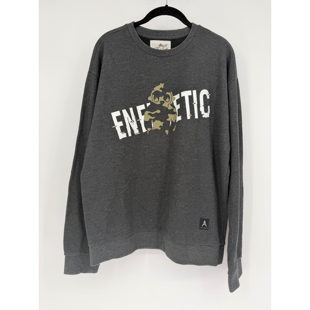 Kai-aakmann Art Toy Energetic Graphic Sweatshirt Charcoal Gray Crewneck Mens L